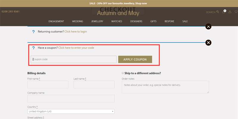 Autumn and May Coupon Code
